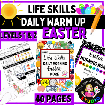 Preview of Easter Activities Morning Work BUNDLE Life Skills Differentiation Special Edu