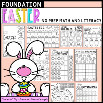 Preview of Easter Activities: No Prep Maths and Literacy Foundation