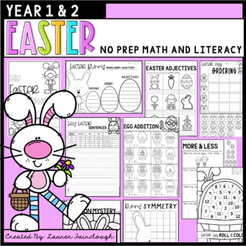 Preview of Easter Activities: No Prep Maths and Literacy Year 1 and 2