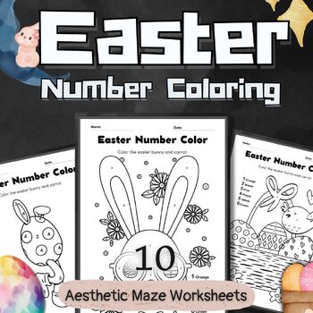 Easter Activities Number Coloring Pages Craft