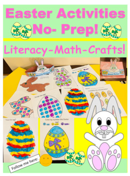 Preview of Easter Activities | Preschool Kindergarten | craft | Math | Literacy | color
