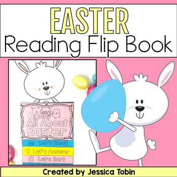 Preview of Easter Reading & Writing Craft Flip Book, Nonfiction Activity for Bulletin Board