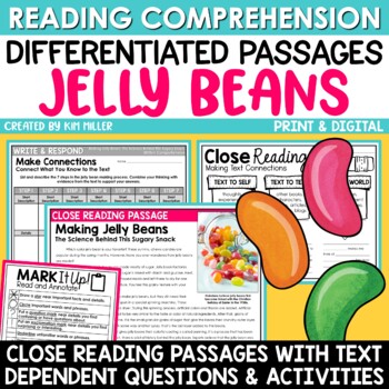 Preview of Easter Activities Close Reading Comprehension Passages Spring Reading Passages