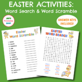 Easter Activities: Word Search & Word Scramble