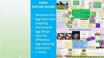 Preview of Easter Activities bundle! Perfect for KS3 / KS4 Geography, Maths, English and mo
