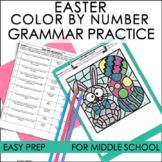 Easter Activities for Middle School Color By Number Gramma