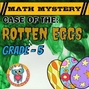 Preview of Easter Activity: 5th Grade Easter Math Mystery Game - CSI Escape Room