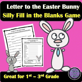 Preview of Parts of Speech Review Game | A Letter To The Easter Bunny Word Game