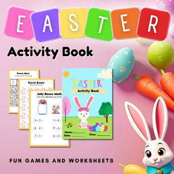 Preview of Easter Activities Book: Preschool, Math, Reading,Games and Craft Worksheets