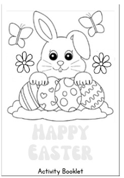 Preview of Easter Activity Booklet | Easter Craft | Easter Bunny Colouring | Literacy Tasks