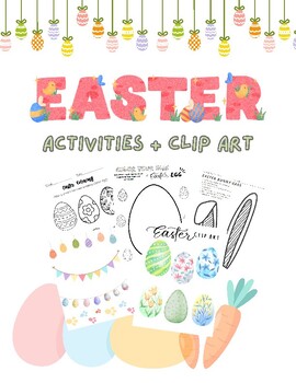 Preview of Easter Activity Packet and Coloring Pages + Clip Art!