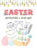 Easter Activity Packet and Coloring Pages + Clip Art!