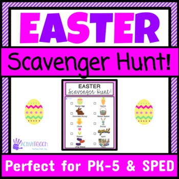 Preview of Easter Activity Scavenger Hunt | Preschool Elementary Special Education Game