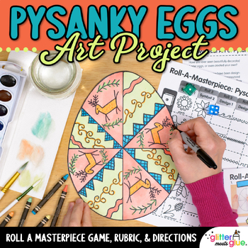 Preview of Easter Activity: Ukrainian Pysanky Eggs Art Project, Sub Plans, & Fast Finishers