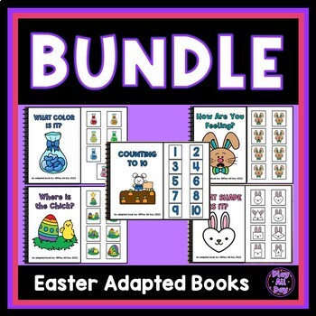Preview of Easter Adapted Books BUNDLE | Easter Interactive Books