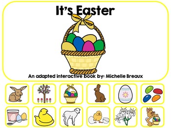 Preview of Easter Adapted Interactive Book Special Education, SLP, Autism
