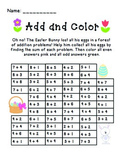Easter Add and Color Activity