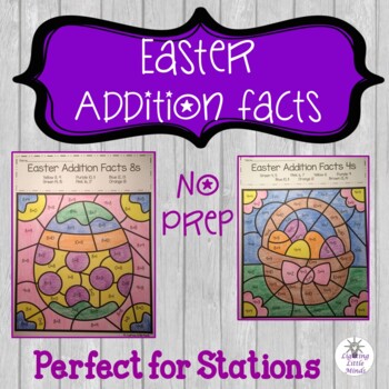 Easter Addition Color By Number - Basic Addition Facts by Lighting ...