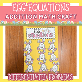 Easter Addition Math Craft, Spring Math Bulletin Board, Spring Addition Craft