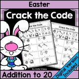 Easter Addition Practice - Crack the Math Code | Printable & Digital