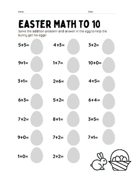 Easter Addition to 100 PACKET With and Without Regrouping by Life in ACL