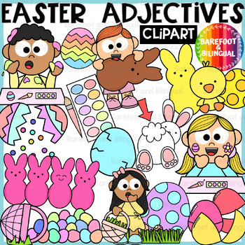 Preview of Easter Adjectives Clipart - Grammar Easter Clip Art