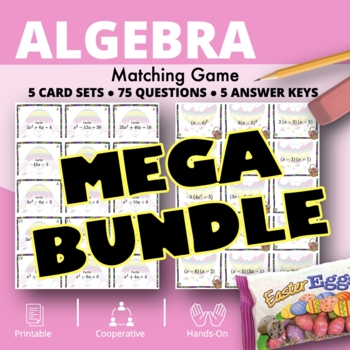 Preview of Easter | Algebra BUNDLE: Matching Games