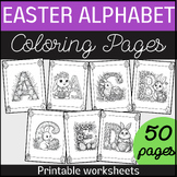 Easter Alphabet Coloring Pages / Easter Egg Coloring Page 