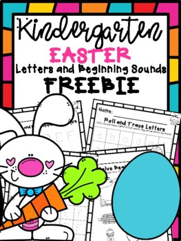 Preview of Easter Alphabet Letters and Beginning Sounds FREEBIE (Kindergarten & Grade 1)