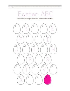 Preview of Easter Alphabet Practice