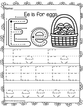 Easter Alphabet Tracing pages by Little Sprouts Learning | TpT