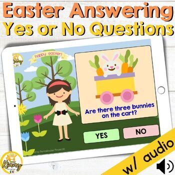 Preview of Easter Answering Yes or No Questions Boom Cards