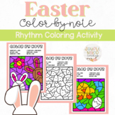 Easter & April Showers Color-by-Note Music Coloring Pages 