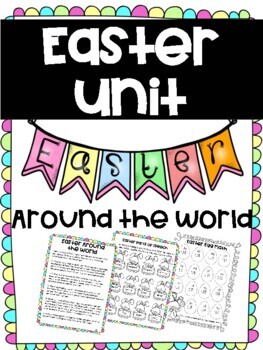 Preview of Easter Around the World - DIGITAL RESOURCE Article and activities (ELA & Math)