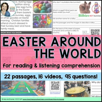 Preview of Easter Around the World Reading Comprehension | Non Fiction Text + Videos