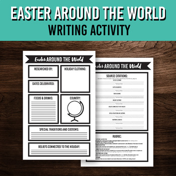 Preview of Easter Around the World Research Poster Activity