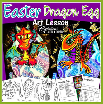 Preview of Easter Art Activity: Dragon Egg