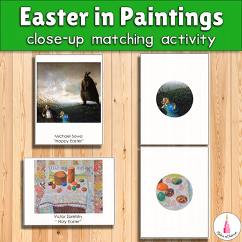 Montessori art paintings close up matching