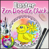 Easter Art Lesson, Chick Art Project Line Art Activity for