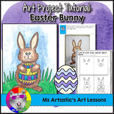 Easter Art Lesson, Cute Easter Bunny Art Project for Primary