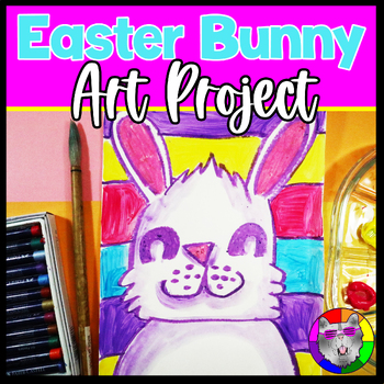 Preview of Easter Art Lesson Plan, Easter Egg Artwork for K, 1st, 2nd, 3rd Grade