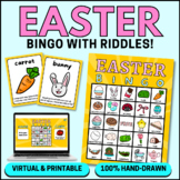 Easter BINGO with Riddles and Call Cards: Print and Virtual