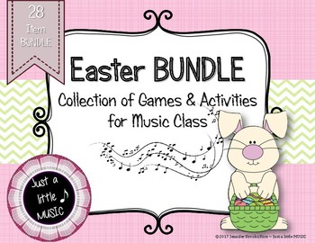 Preview of Easter BUNDLE ~ 28 activities & games for rhythm, melody & more