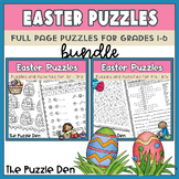 Easter BUNDLE of Full Page Puzzles for Grade 1-6