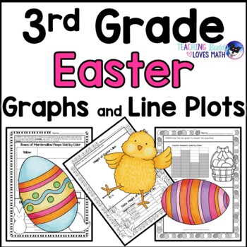 Preview of Easter Bar Graphs Picture Graphs and Line Plots 3rd Grade
