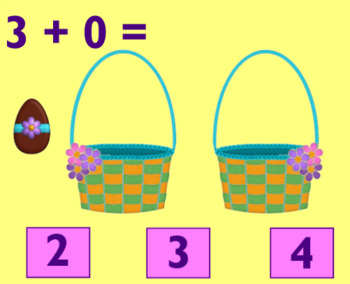 Preview of Easter Basket Addition Game for the Smartboard