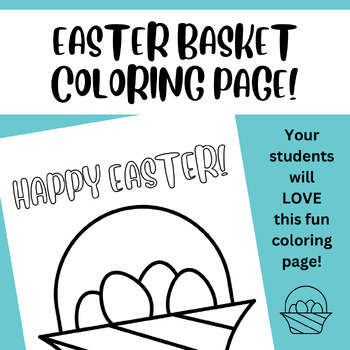 Preview of Easter Basket Coloring Page