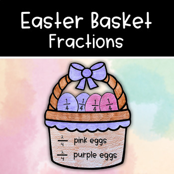 Preview of Easter Basket Fraction Math Craft