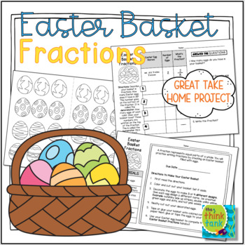 Preview of Easter Basket Fractions | Distance Learning