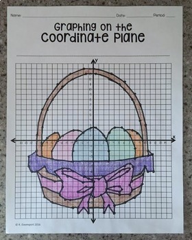Preview of Easter Basket - Graphing on the Coordinate Plane Mystery Picture